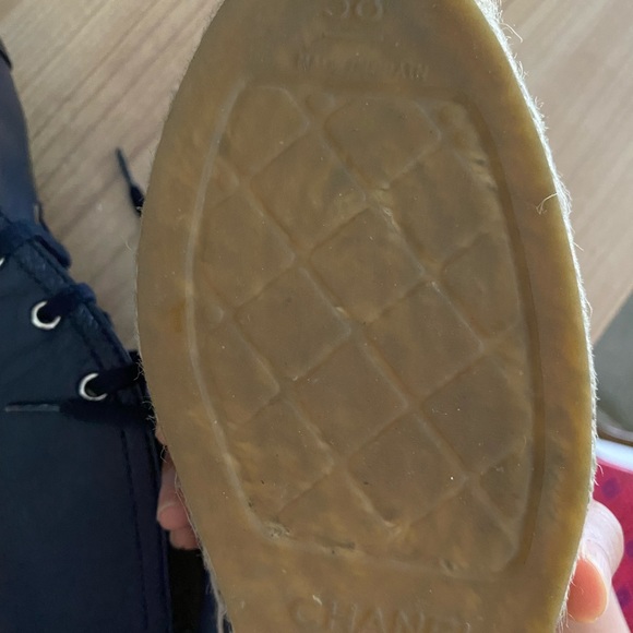 Chanel espadrilles loafers high top lace up - Picture 8 of 13